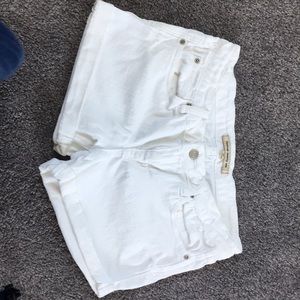 White Jean Shorts